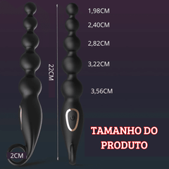 Plug Anal Vibratório Flexível Bolas Tailandesas 7 Vibrações - Eróticos Sex Shop