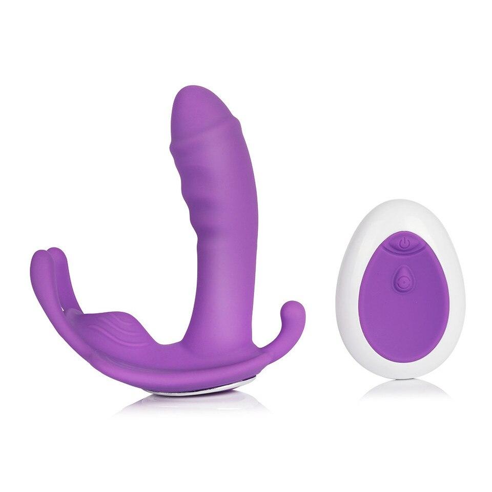 Vibrador de Calcinha Controle Remoto com Dildo de Silicone e Mini Plug Anal "Eros" - Eróticos Sex Shop