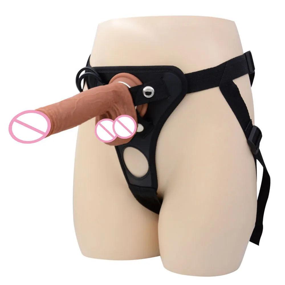 Cinta Peniana Cintaralho Strap-on com Pênis Realista Cyberskin - Eróticos Sex Shop