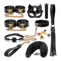 Kit Sadomasoquismo de Luxo com 9 Acessórios Bdsm e Fetiches - Eróticos Sex Shop