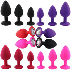 Plug Anal de Silicone com Base Brilhante Branca Pequeno - Eróticos Sex Shop