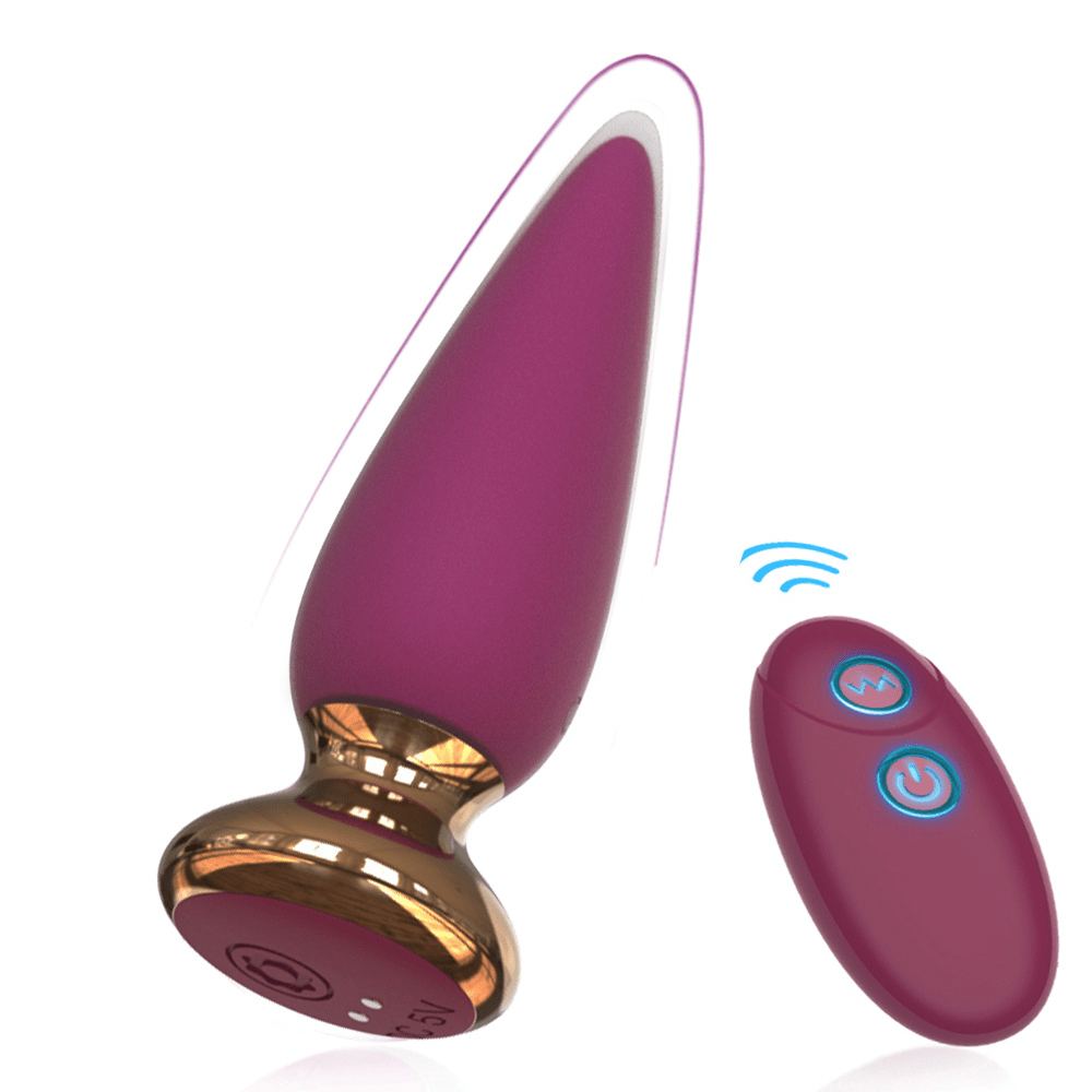 Plug Anal Vibrador e Massageador de Próstata com Controle Remoto 10 Vibrações - Eróticos Sex Shop