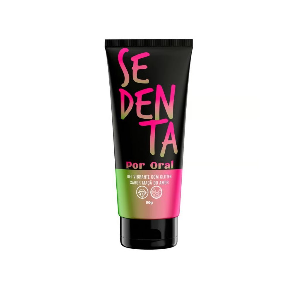 Gel Para Massagem Comestível Sedenta Por Oral Sabor Maçã do Amor | Pepper Blend - 50g - Eróticos Sex Shop