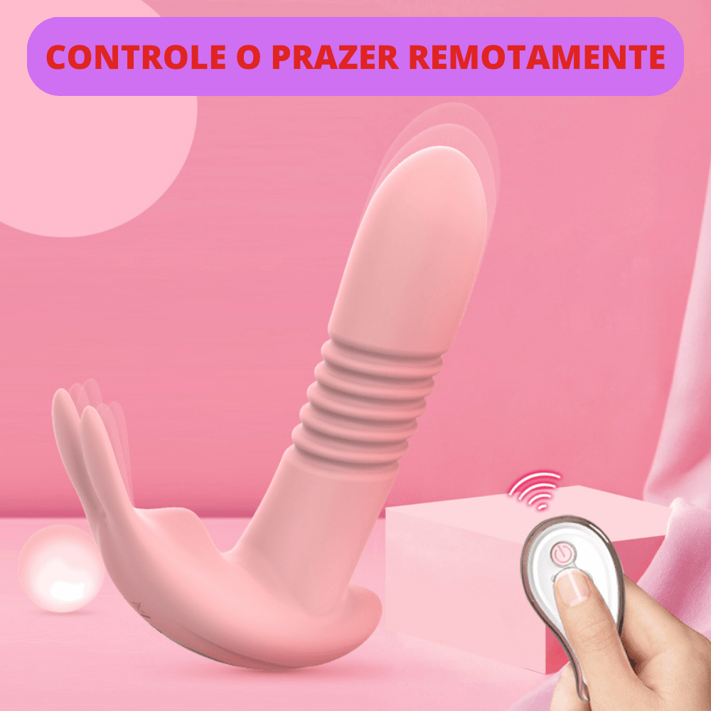 Vibrador de Calcinha com Controle Remoto e Dildo Simulador de Sexo "Intimus" - Eróticos Sex Shop