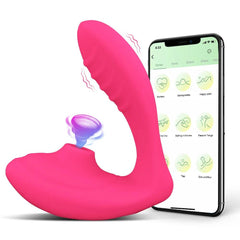 Vibrador Sugador de Clitoris Controlado por Celular Estimulador de Ponto G "Amore" - Eróticos Sex Shop