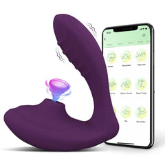 Vibrador Sugador de Clitoris Controlado por Celular Estimulador de Ponto G "Amore" - Eróticos Sex Shop